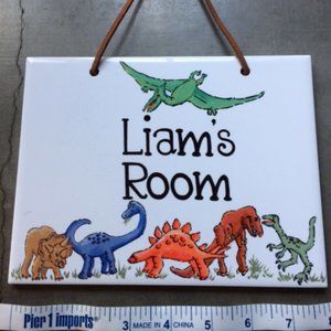 Boy's (named Liam) personalized wall tile